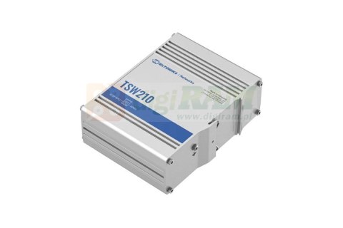 Przełącznik niezarządzalny TSW210 Switch 2xSFP 8xPoE+ 8xGbE DIN RAIL Back Panel