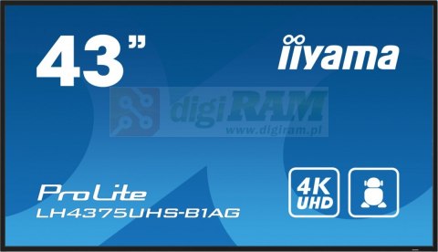Monitor 42.5 cala ProLite LH4375UHS-B1 G,24/7,IPS,ANDROID 11