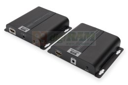 Extender HDMI IP/Cat.5/6/7 120m 4K 30Hz UHD PoEHDCP 1.4 IR audio (zestaw)