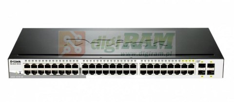 Switch zarządzalny D-Link DGS-1210-48 SMART switch L2 44x1GbE 4xCombo Metal Rack 19''