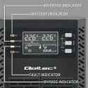 QOLTEC ZASILACZ AWARYJNY UPS 1KVA | 1000W | POWER FACTOR 1.0 | LCD | EPO | USB | ON-LINE