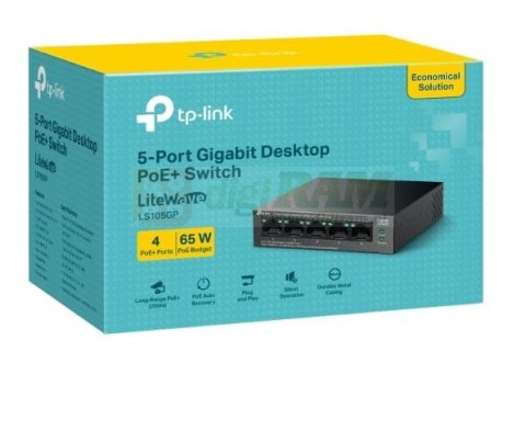 Przełącznik 5xGE PoE+ LS105GP
