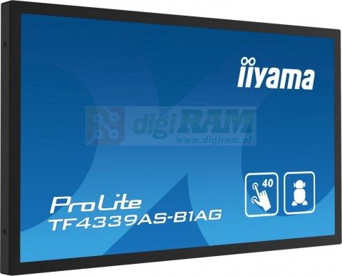 Monitor 43 cale TF4339AS-B1AG,IPS,4K,HDMIx2,DP,RJ45,3xUSB,40pkt, ANDROID,24/7