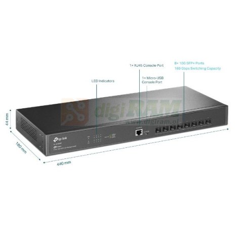 Przełącznik zarządzalny SX3008F switch 8xSFP+