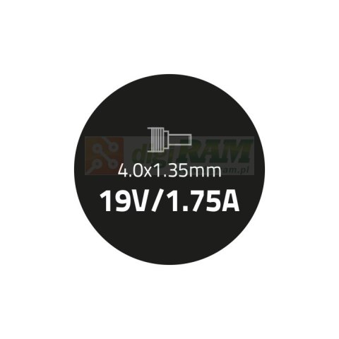Zasilacz do Asus 33W | 19V | 1.75A | 4.0*1.35 | +kabel zasilający
