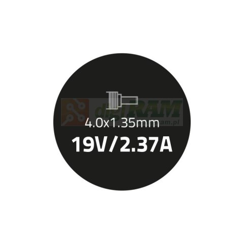 Zasilacz do Asus 45W | 19V | 2.37A | 4.0*1.35 | +kabel zasilający
