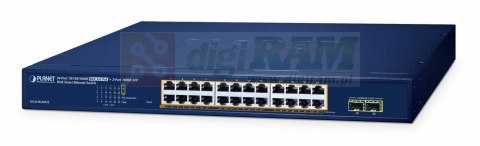Planet GS-2210-24P2S 24-Port 10/100/1000T 802.3at