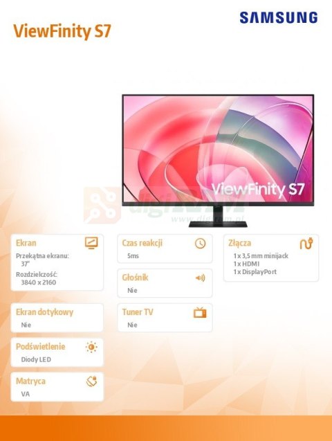Monitor 37 cali LS37D700EAUXEN