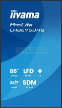 Monitor 86 cali LH8675UHS-B2AG,24/7,IPS,ANDROID.11,4K, WiFi, iiSignage2, FailOver, EShare, 24/7, full daisy chain