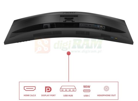 Monitor CU34E4CV 34 cale 120Hz Curved VA HDMIx2 DP RJ45 HAS Głośniki