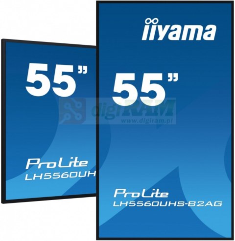 Monitor wielkoformatowy 55 cali LH5560UHS-B1AG matowy 24h/7 500(cd/m2) VA 3840 x 2160 UHD(4K) Android.11 Wifi CMS(iiSignage2), U