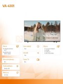 Monitor wielkoformatowy VA-4301 CZARNY 350cd/m2 1200:1 16/7