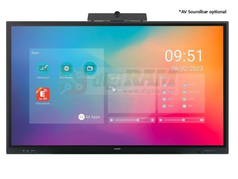 Monitor dotykowy PN-LC862 86 cali UHD 450cd/m2 20 touch points