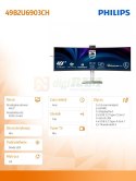 Monitor wielkoformatowy 48.8 cala 49B2U6903CH VA HDMIx2 DP RJ45 HAS Thunderbolt 4