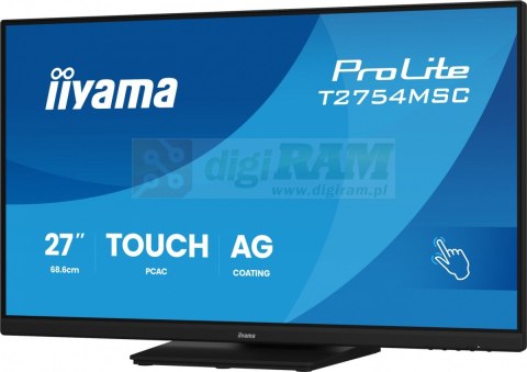 Monitor 27 cali ProLite T2754MSC-B2AG POJ.10PKT.IPS,Powłoka AG, FHD,300cd,2x2W