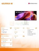 Monitor wielkoformatowy 40 cali 40U990A-W
