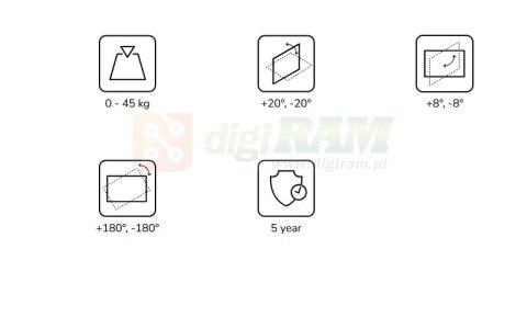 Uchwyt do projektora sufitowy CL25-530BL1