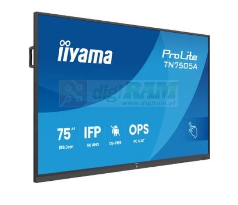 Monitor 75 cali TN7505A-B1AG IPS,4K,40pkt,500cd,nonOS,1200:1,5ms, DeepContrast-IR+, 1xVGA,2xHDMI,DP,USB-C(PD65W),2xRJ45,2x20W