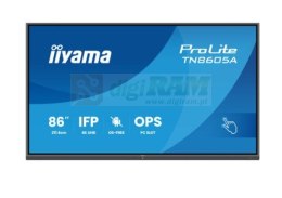 Monitor 86 cali TN8605A-B1AG IPS,4K,40pkt,500cd,nonOS,1200:1,5ms, DeepContrast-IR+, 1xVGA,2xHDMI,DP,USB-C(PD65W),2xRJ45,2x20W