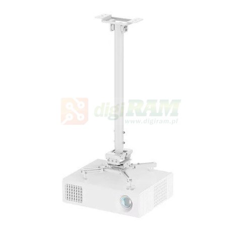Uchwyt sufitowy do projektora CL25-550WH1 h:74,5-114,5 cm biały