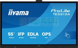 Monitor 55 cali ProLite TE5513A-B3AG INFRARED,40pkt,IPS,4K,500cd,1200:1,8ms WiFi,USB, ANDROID 14, Google EDLA,2x20W, uchwyt ści