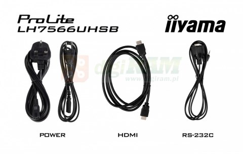 Monitor profesjonalny 75 cali LH7566UHSB-B1AG 4K, VA, A14, 800cd, 5000:1, 6,5ms, 2xHDMI, USB-C, RJ45, 2xUSB, 2x10W, WiFi, iiS